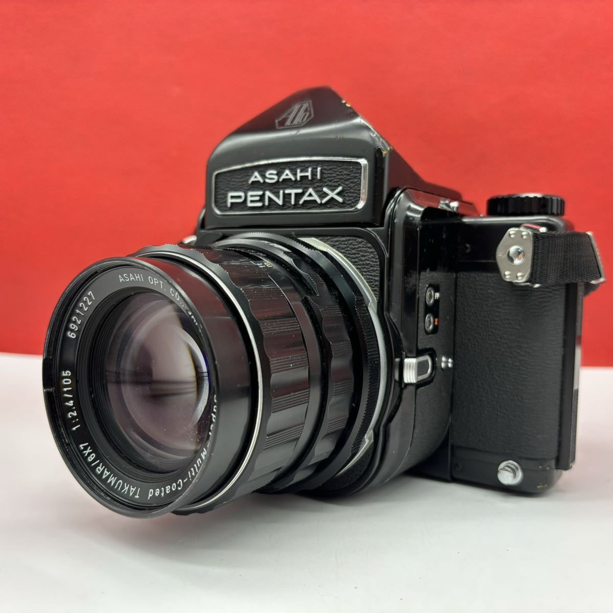 ◆ PENTAX 6×7 中判フィルムカメラ ボディ Super-Multi-Coated TAKUMAR/6×7 F2.4/105 レンズ シャッターOK ペンタックス_画像2