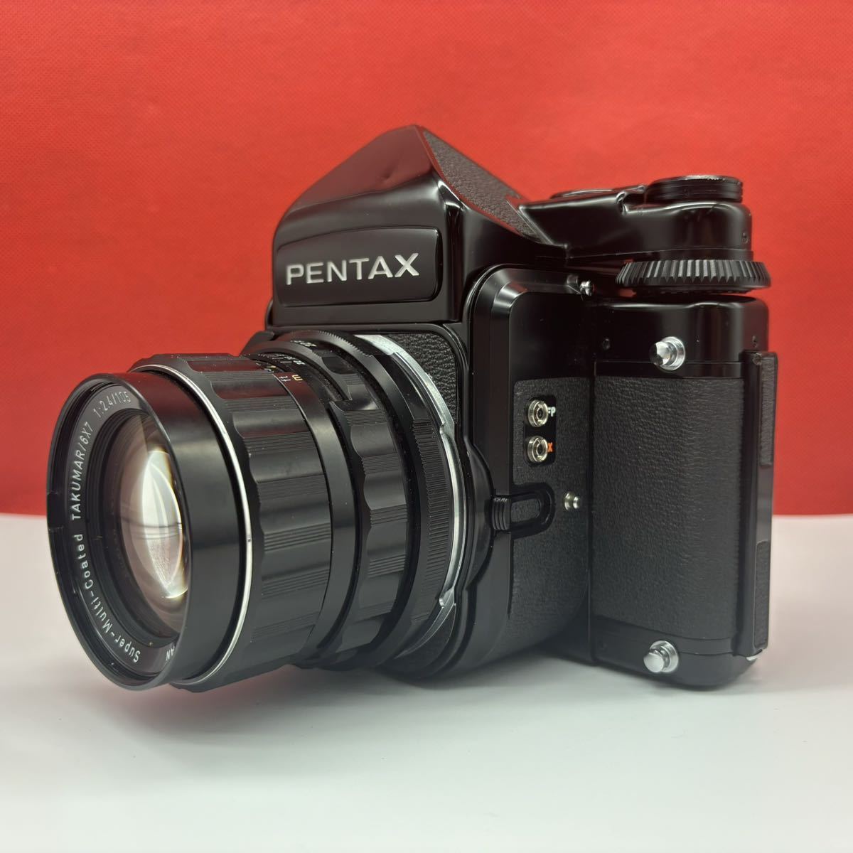 ◆ PENTAX 67 TTL 中判フィルムカメラ ボディ Super-Multi-Coated TAKUMAR/6×7 F2.4/105 レンズ 通電確認済 露出計動作OK ペンタックス_画像2