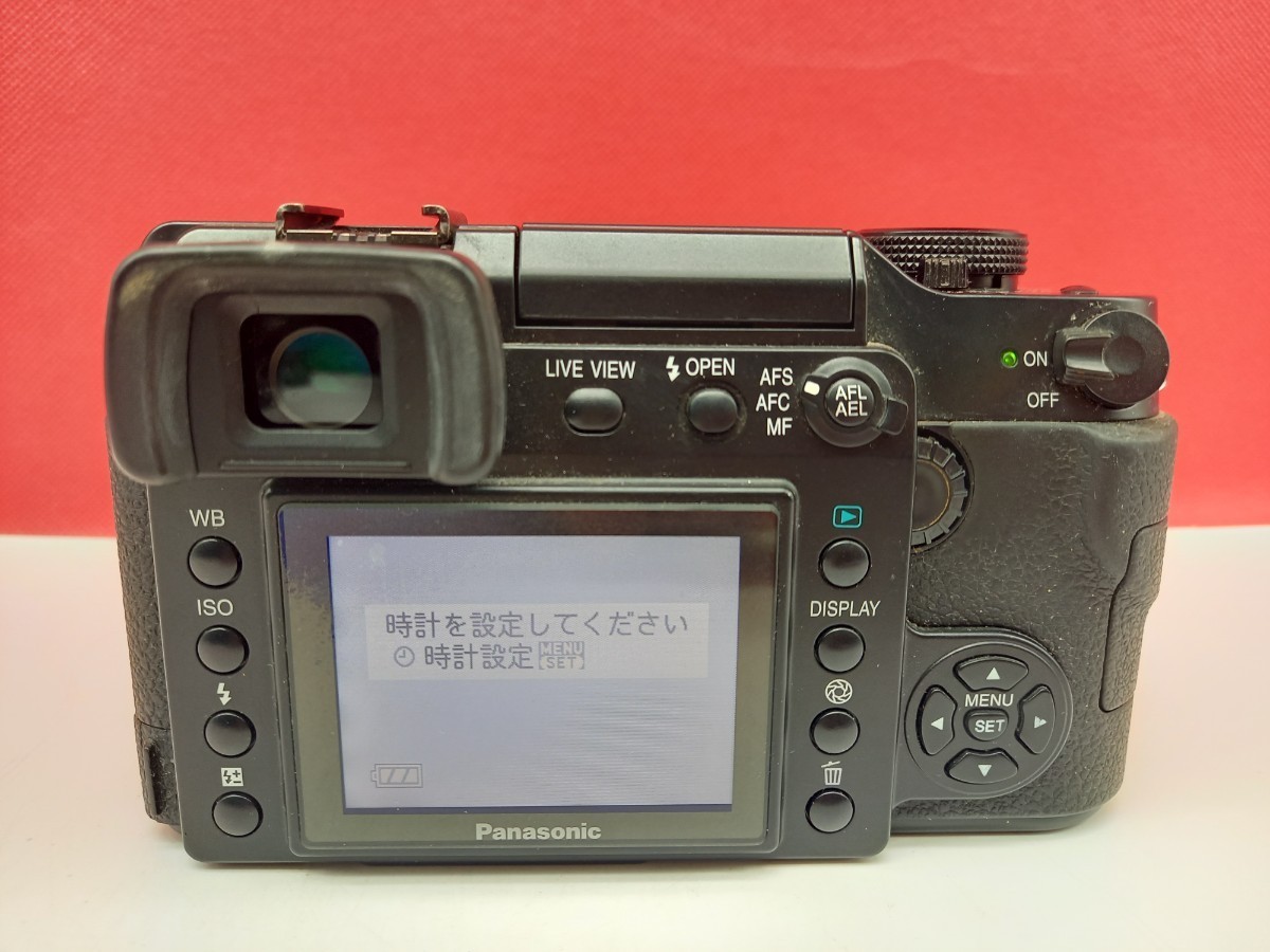 ■ Panasonic デジタル一眼レフカメラ LUMIX L1 ブラック DMC-L1K Leica 2.8-3.5/14-50 レンズ 動作確認済 バッテリー 充電器 パナソニック_画像3