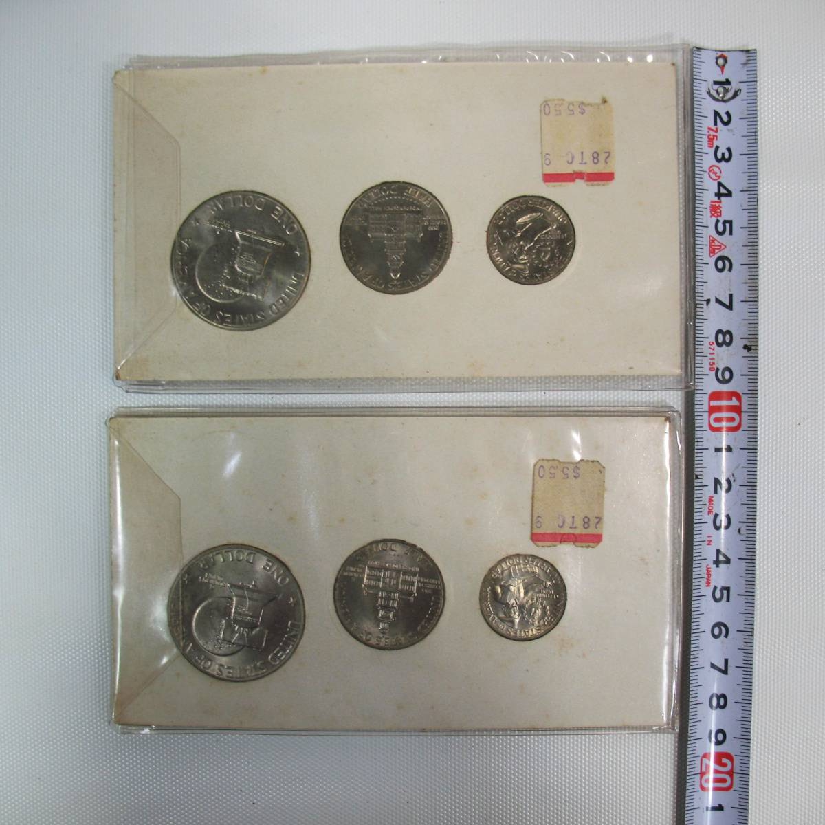 定形外郵便.210円発送OK リバティコイン 1776-1976 ワシントン ケネディー アイゼンハワー 2枚での価格です （赤枠.樂多我）の画像2
