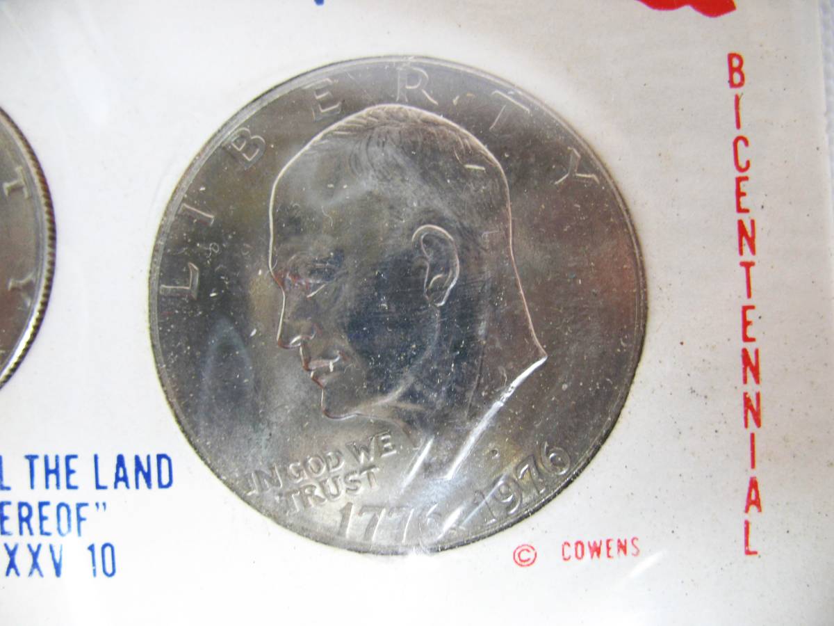 定形外郵便.210円発送OK リバティコイン 1776-1976 ワシントン ケネディー アイゼンハワー 2枚での価格です （赤枠.樂多我）の画像5
