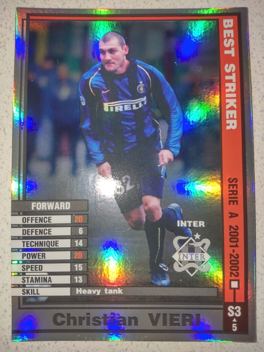 Christian VIERI(クリスティアン・ヴィエリ：インテル・BEST STRIKER)WORLD CLUB Champion Football（WCCF）SERIE A 2001-2002 S3/5_画像1