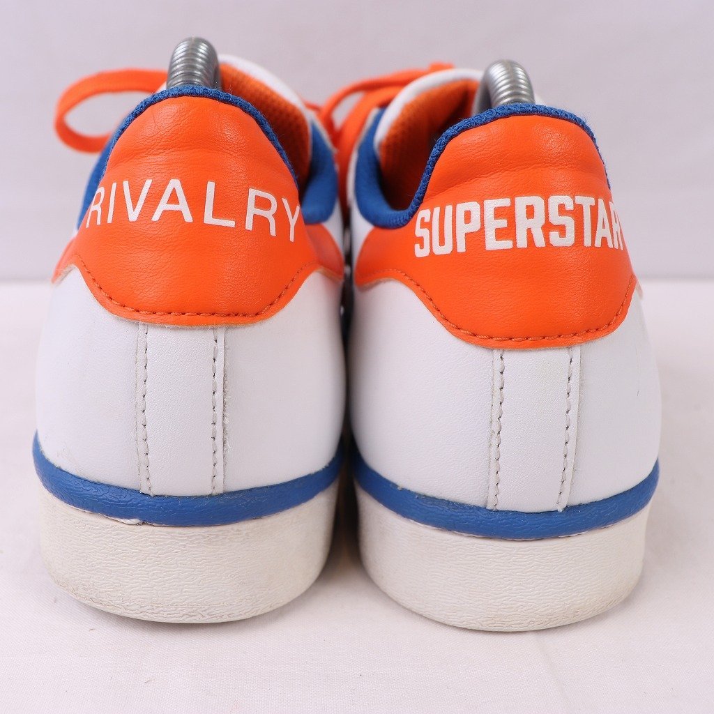 RIVALRY vs SUPERSTAR 25.0cm/adidas ライバルリーバーサススーパースター アディダス スニーカー 白 青 オレンジ 中古 古着 メンズ ad4732_画像2