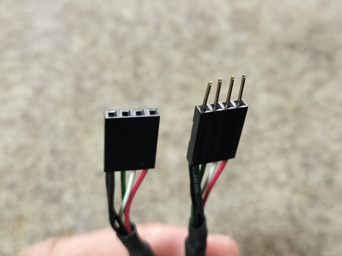 PC用　USB2.0　４ピン延長ケーブル凹凸　３本セット_画像3