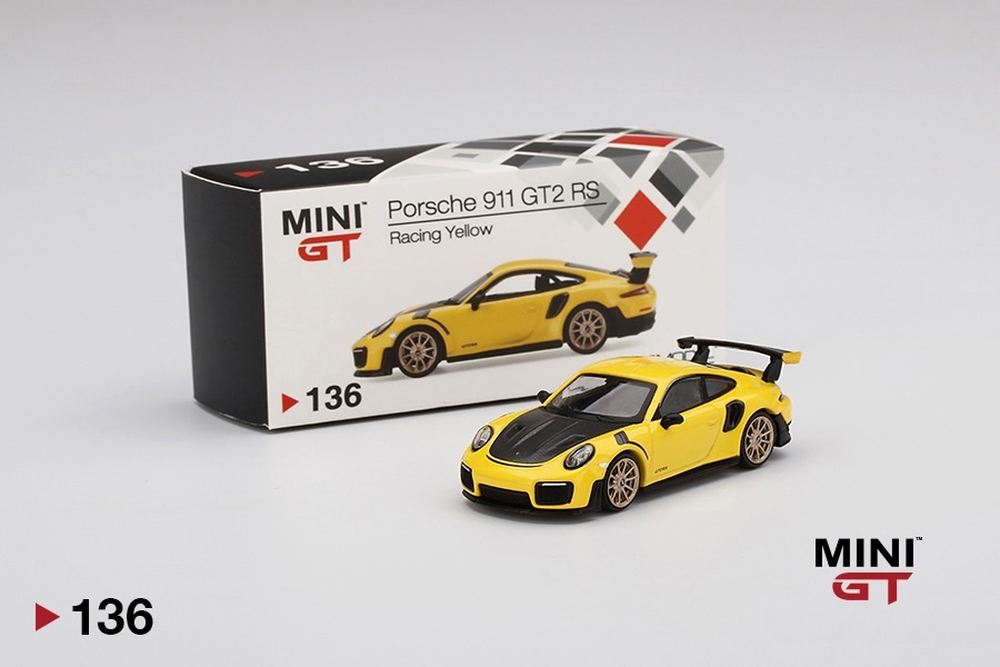 1/64 MINI-GT MGT00136-R ポルシェ 911 GT2 RS レーシングイエロー 右ハンドル Porsche Racing Yellow ミニGT トゥルースケール TSM_画像2