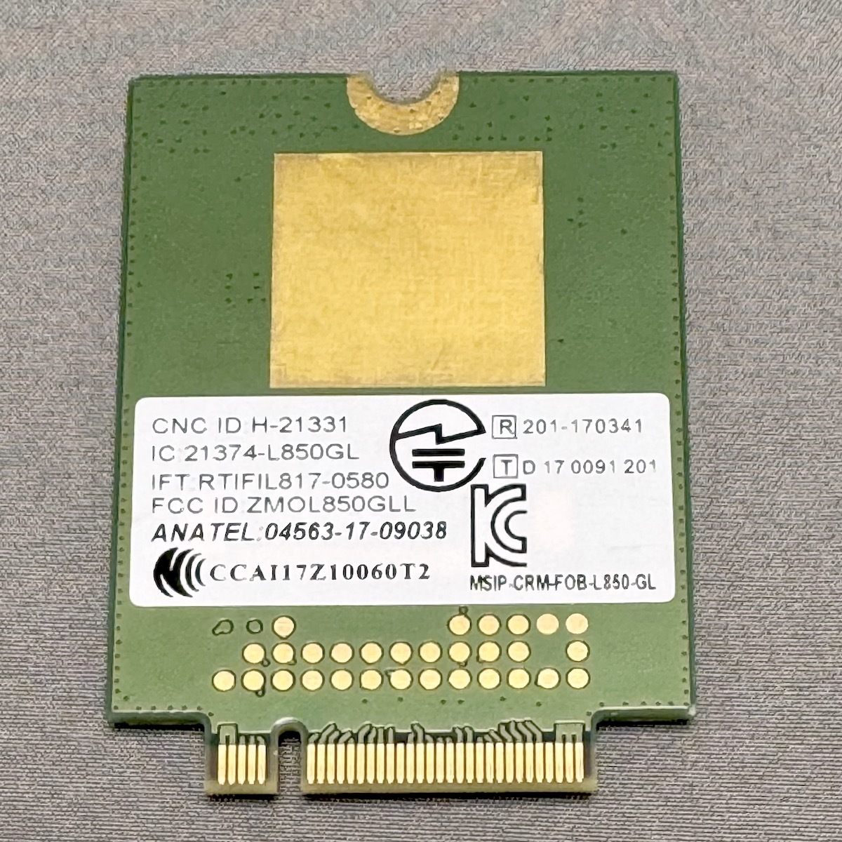 Fibocom L850-GL「02HK709」4G LTE WWAN ワイヤレスモジュール for ThinkPad X1 Carbon 7th, 8th_画像2