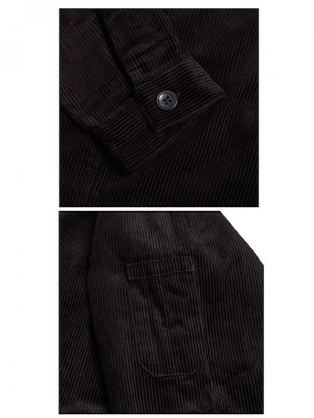 送料0 【COOKMAN】クックマン デリバリージャケット Delivery Jacket Corduroy Black 231-03437 -M 男女兼用 コーデュロイ ブラック LA_画像4