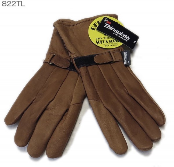 送料無料★NAPA GLOVES ナパ 鹿革 防寒 冬用 ガントレット シンサレート グローブ 822TL-S BROWN 茶 裏地付 3M社 万能glove USA老舗_画像4