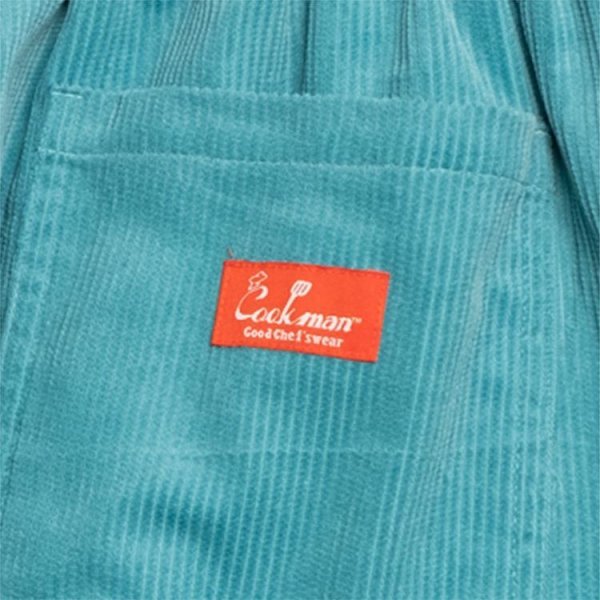  стоимость доставки 0 [COOKMAN] Cook man Chef Pantsshef брюки Corduroy Turquoise Blue 231-03811 -XL для мужчин и женщин вельвет легкий брюки LA