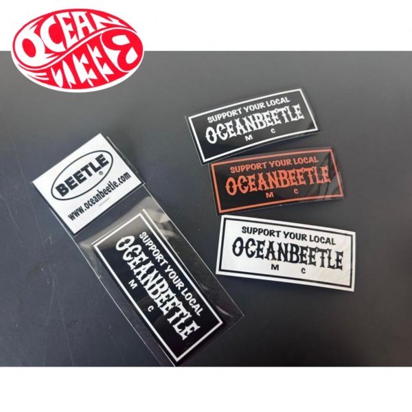 【OCEAN BEETLE】オーシャンビートル SYLステッカー セット 3枚組 / SUPPORT YOUR LOCAL バイカー Sticker サポートステッカー_画像1