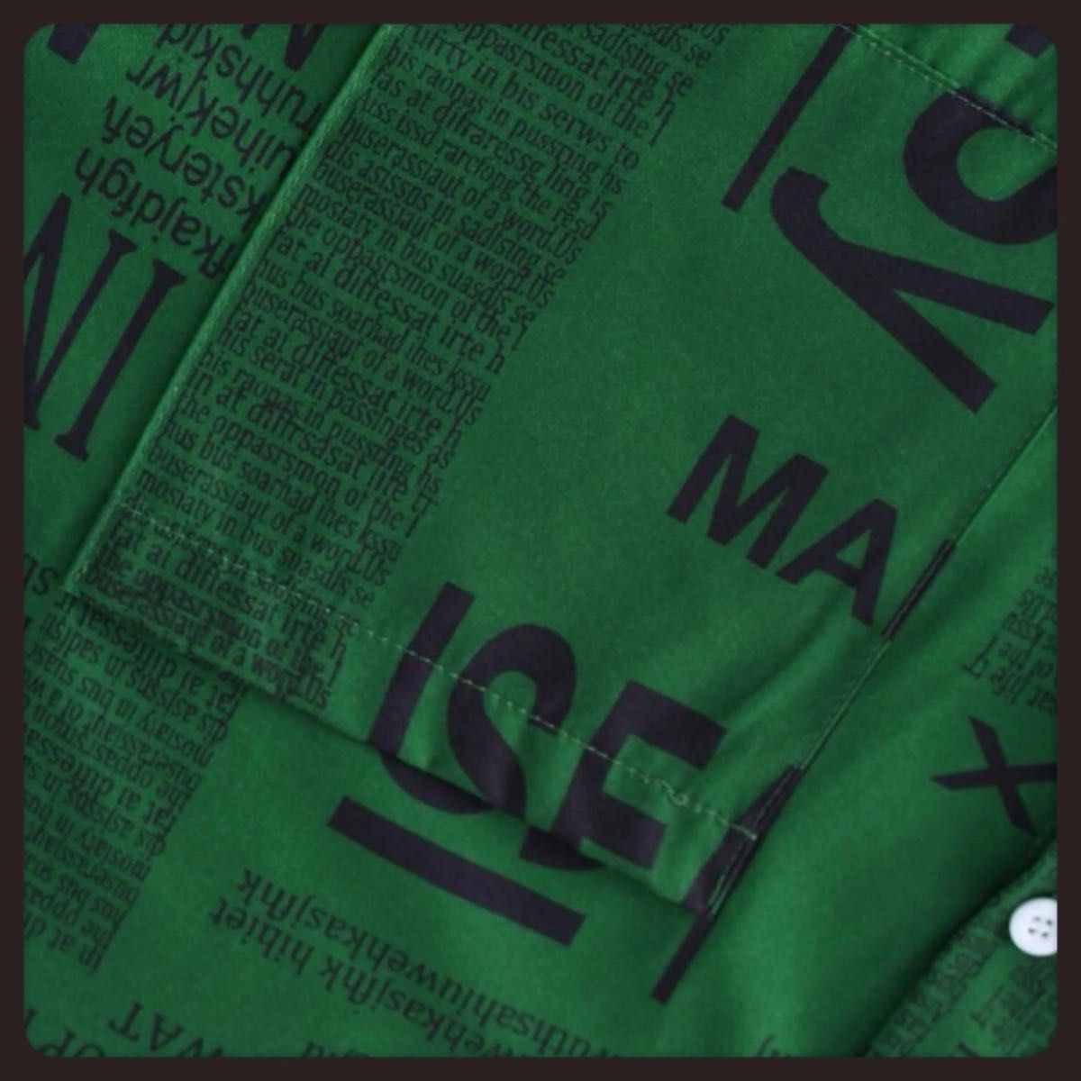 【6L／グリーン】英字ロゴ＊オーバーシャツ＊チュニック＊ワンピース＊大きいサイズ