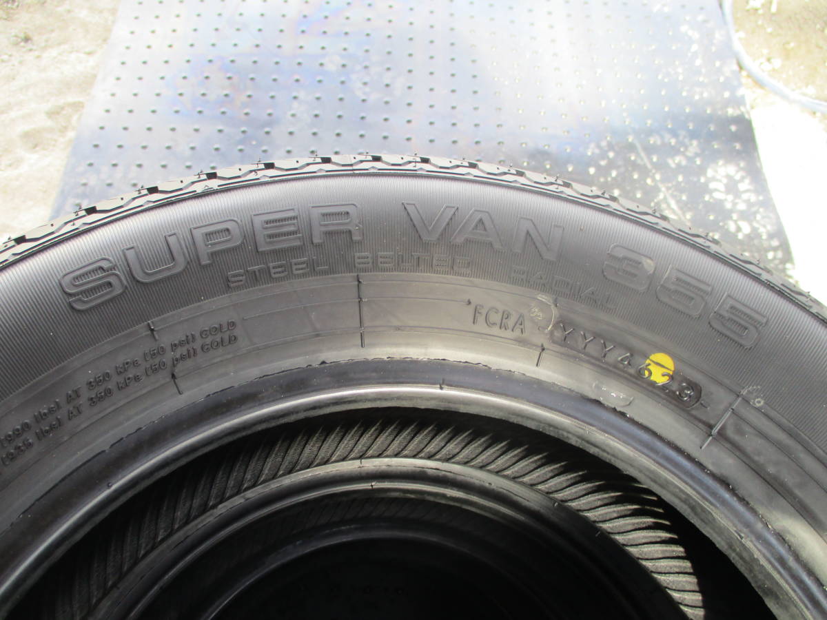 ほぼ新品！4本セット　新車外し 145/80/R12/78N/LT YOKOHAMA 2023年製 SUPERVAN355 12インチ 引き取り可！軽トラ 軽バン_画像8