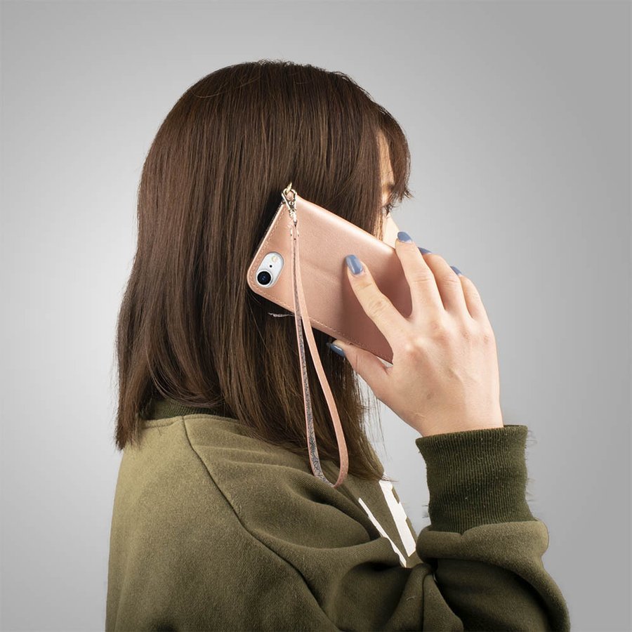 iPhone12 mini ケース 手帳型 12mini ケース かわいい アイフォン12ミニ ストラップ レザー 花柄 ピンク ミラー おしゃれ 送料無料 安い_画像7