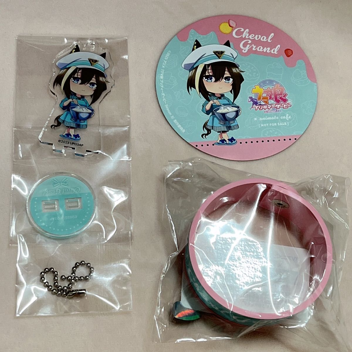 シュヴァルグラン アクリルスタンドキーホルダー&コースター&ラバーリストバンド 3点セット アニメイトカフェ アニカフェ