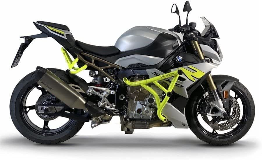 BMW S1000R 2021- 用 エンジンガード スタントケージ クラッシュバー スライダー CRAZY IRON マッドブラックカラー_画像9