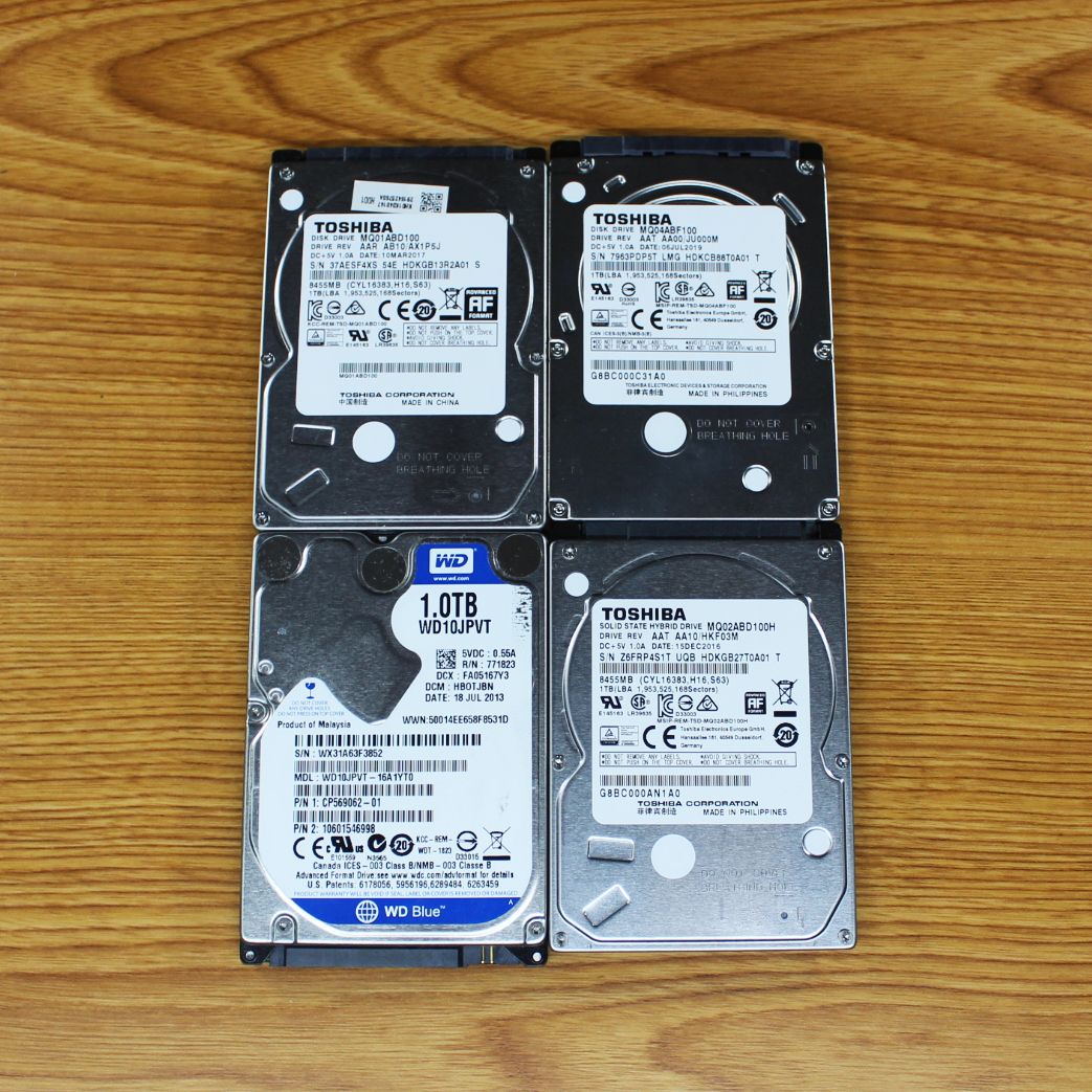 ハードディスク 1TB(1000GB) 4台セット ノート用 2.5インチ SATA 内蔵HDD 正常品判定_画像1