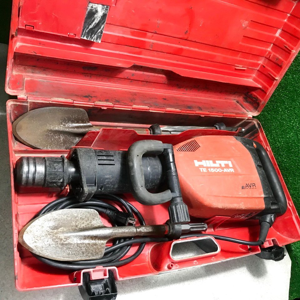 ニ清e966 HILTI/ヒルティ 電動コンクリートブレーカー 電動ハンマー TE1500-AVR■TE-S軸 打撃1620bpm 二重絶縁■100V 取説付 電源コード4m_画像10