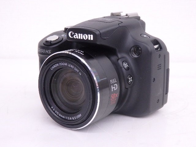Canon/キヤノン コンパクトデジタルカメラ 光学50倍ズームレンズ搭載 PowerShot SX50 HS バッテリー2個・レンズフード付 ◆ 6CE9A-4_画像2