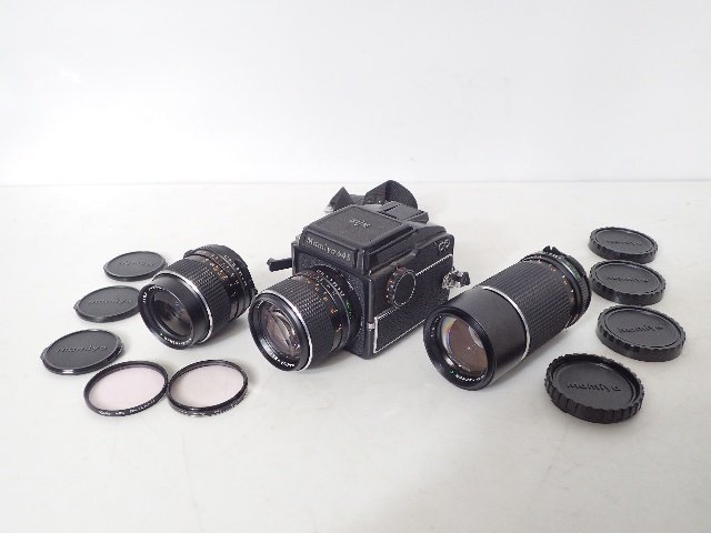 MAMIYA マミヤ 中判カメラ M645 + レンズ3本（55mm、110mm、210mm） ★ 6CD21-1_画像1