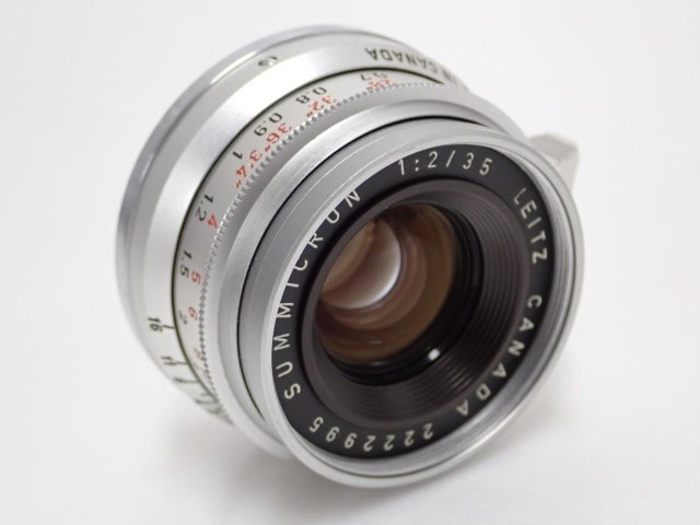 LEITZ CANADA LEICA SUMMICRON 35mm F2 第1世代 メガネ無し 8枚玉 1966年頃 ライツ ライカ ズミクロン Mマウントレンズ ∬ 6CE73-8_画像2