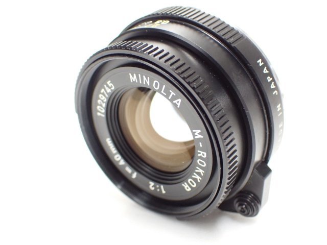 外観良品 MINOLTA M-ROKKOR 40mm F2 ミノルタ ライカMマウントレンズ Mロッコールレンズ ∬ 6CE73-18_画像1