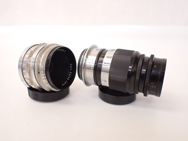 Leica ライカ Elmar 9cm F4 Lマウント L39 + Carl Zeiss Jena カールツァイス Tessar 50mm F2.8T M42マウント レンズ2本セット □ 6D042-17_画像2