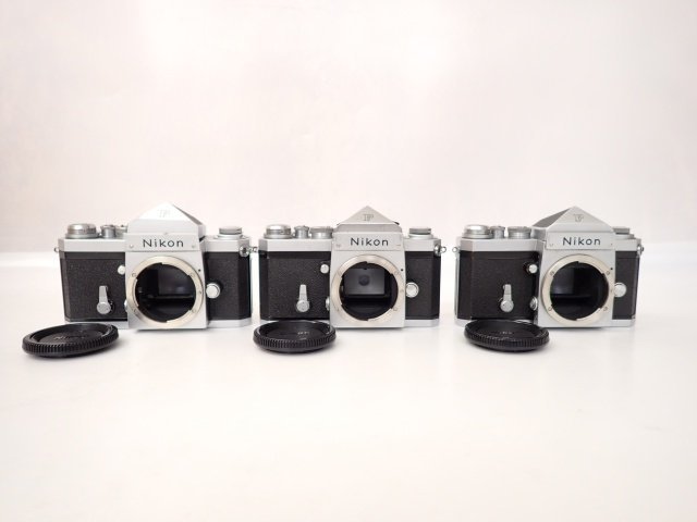 Nikon ニコン フィルム一眼レフカメラ F アイレベル 中期型 ボディ 3台セット □ 6D042-30_画像1