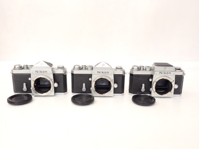 Nikon ニコン フィルム一眼レフカメラ F 初期型 アイレベル 2台/ウエストレベル 1台 ボディ 計3台セット □ 6D042-8_画像1