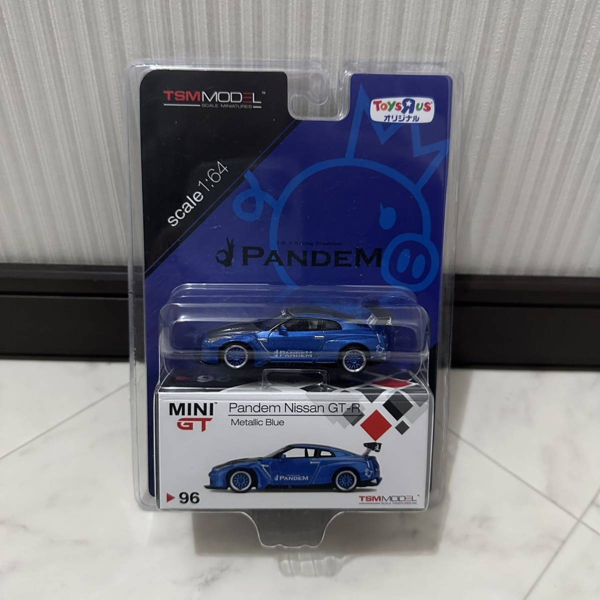 日本トイザらス限定 1/64 TSM MINI GT Pandem Nissan GT-R R35 GT Wing MGT00096-TRU パンデム ロケットバニー ミニGT Metallic Blue