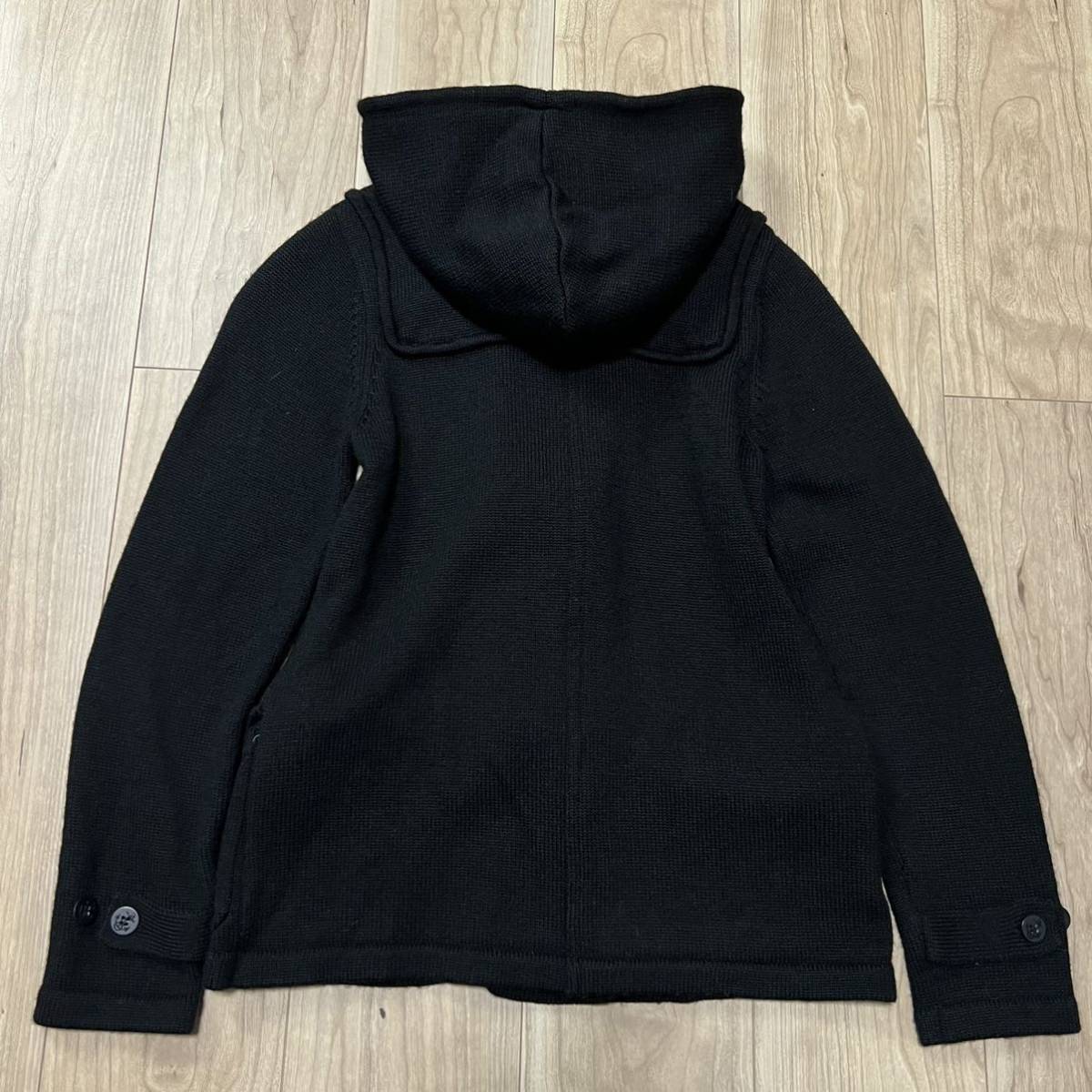 ★美品★BEAMS BOY ビームスボーイ 長袖 ニット　ダッフルコート ジャケット 黒 ブラック セーター レディース NAVAL パーカー R-5458_画像5