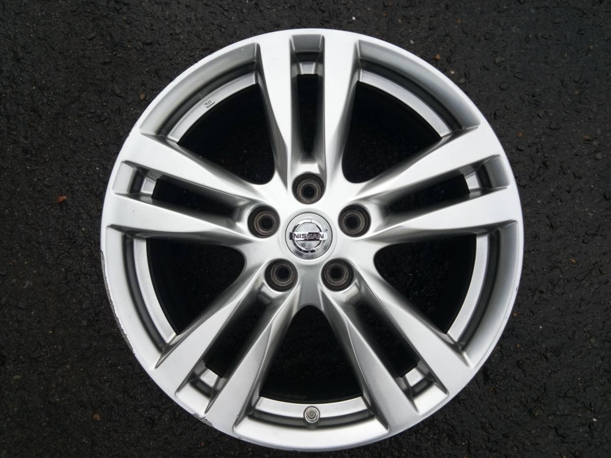 日産エルグランド外し純正 中古アルミホイール ４本セット【 18×7.5J ＋55 P.C.D.114.3 5H 】空気圧センサー付き_画像3