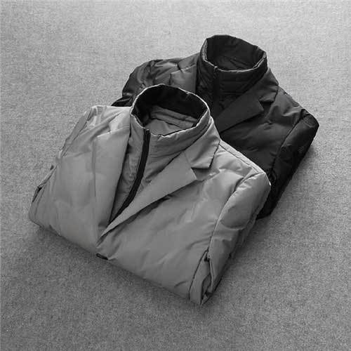 ダウンジャケット テーラード メンズ ダウンスーツ ジャンパーダウン ブルゾン ビジネスカジュアル秋冬防風防寒 軽量（在庫処理）高品質L_画像7