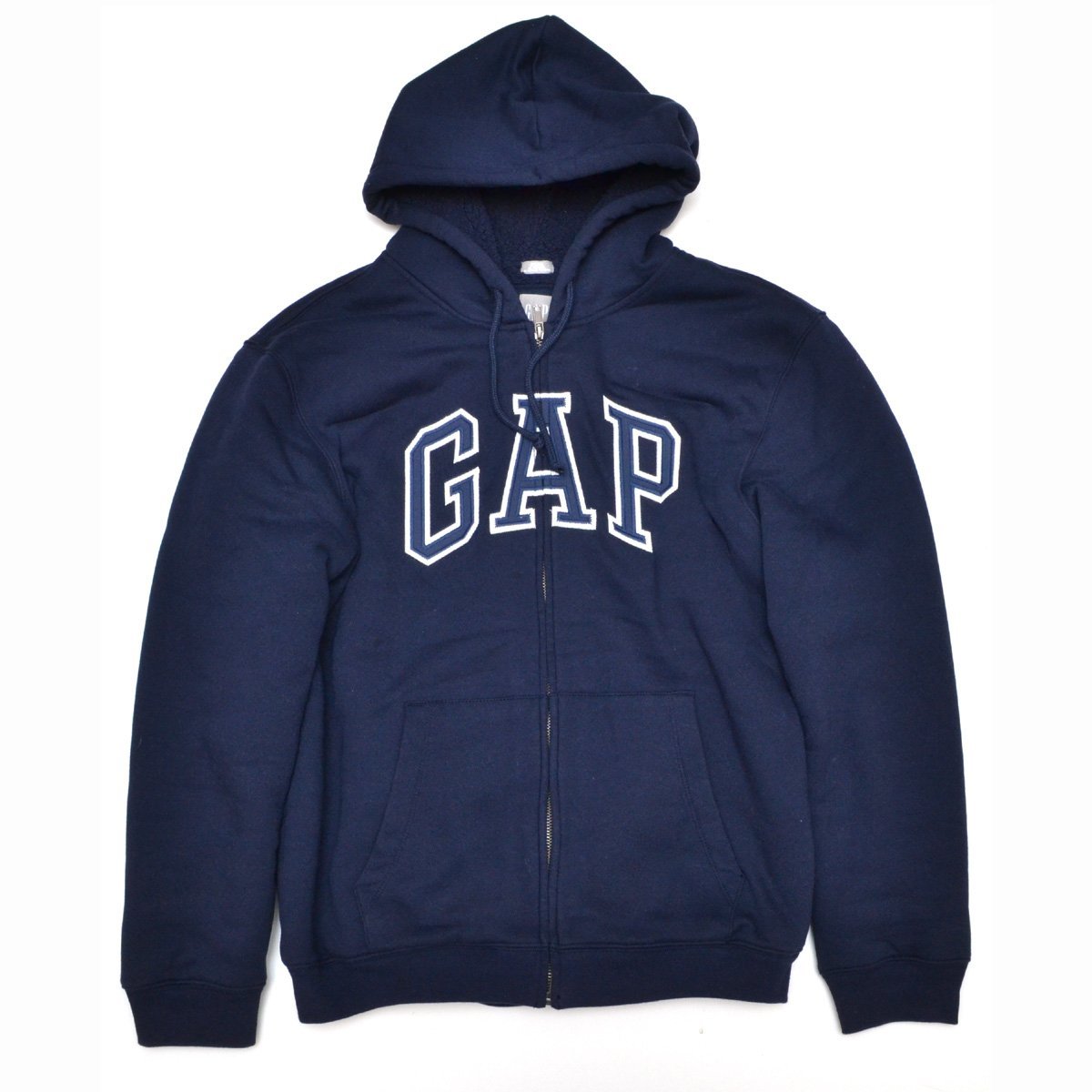 GAP ギャップ ロゴスウェットジップパーカー 裏ボア フーディ Mサイズ メンズ 21AW M749008_画像1