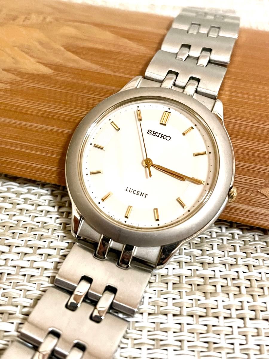 [ほぼ未使用保管:美品/稼働品]SEIKO セイコーLUCEUT ルーセント/PDP サファイアガラスモデル/白文字盤/腕時計