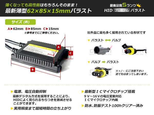 2個セット☆薄型55w デジタルバラスト H1/H3/H4/HB4/H7/H8/H11 HIDキットに 交換 補修用 自動車 部品 カーパーツの画像2