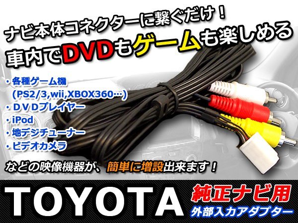 メール便送料無料 VTR アダプター 入力 トヨタ NSZT-Y64T 2014年モデル カーナビ DVDプレーヤー 外部機器再生_画像1