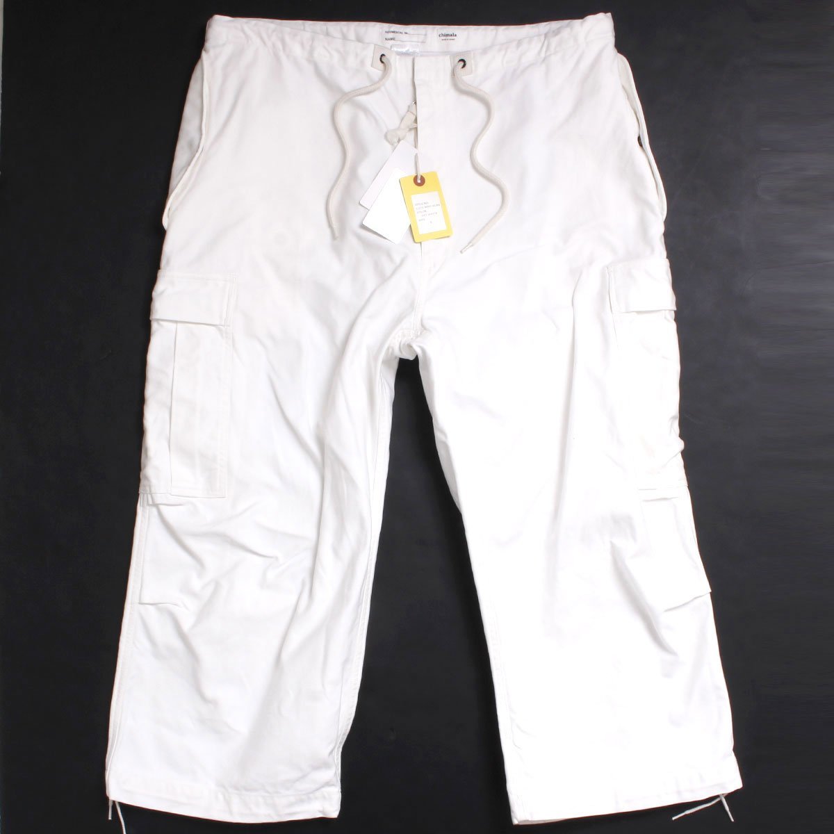 22ss【タグ付き・定価42,900円】chimala for luxe M51 COVER PANTS sizeS OFF WHITE チマラ カーゴパンツ