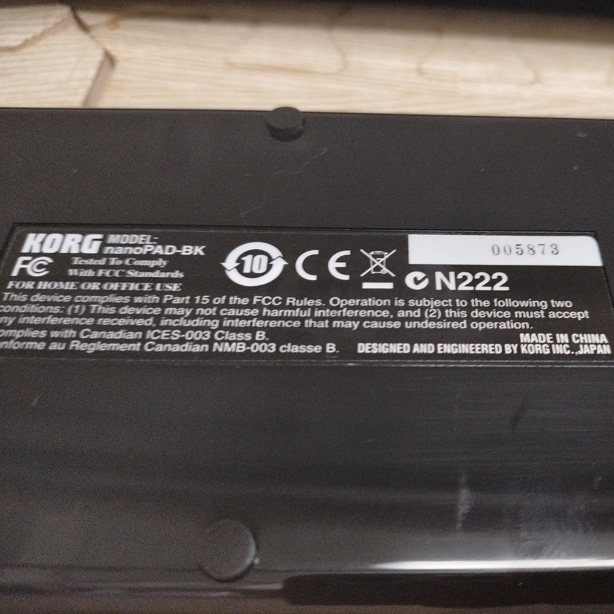 コルグ KORG nanoPAD-BK 黒Slim-Line USBコントローラー 新品未使用　箱あり説明書あり_画像3