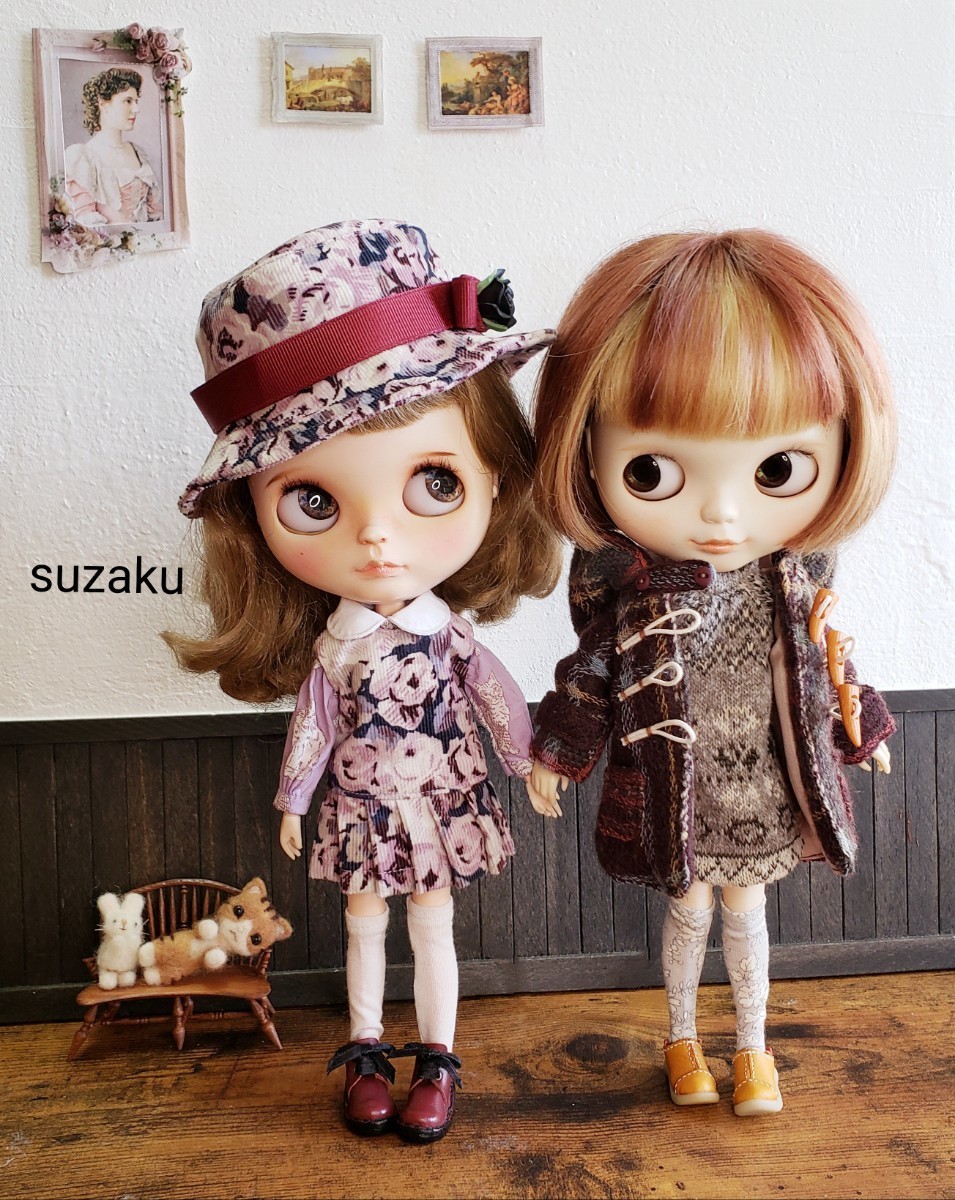 ＊suzaku＊blythe outfit ブライス アウトフィット＊ダッフルコートとお洋服7点セット＊_画像1