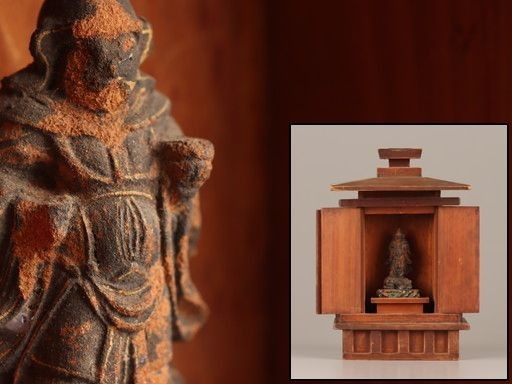 仏教美術 時代木彫 仏像 厨子 時代物 極上品 初だし品 C3662