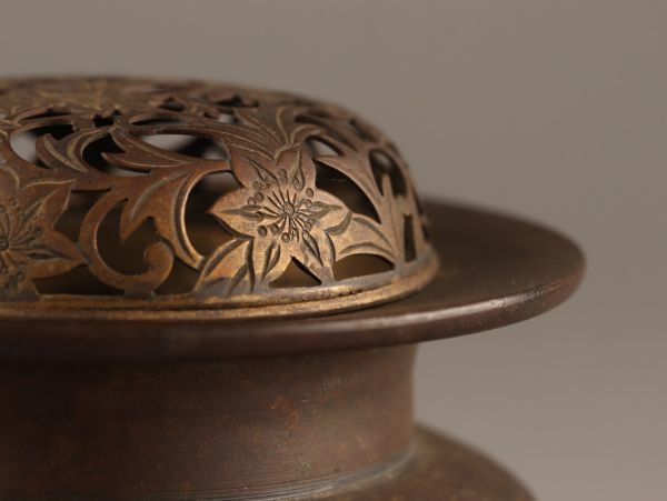 中国古玩 唐物 古銅造 饕餮文 香炉 時代物 極上品 初だし品 C4017の画像6