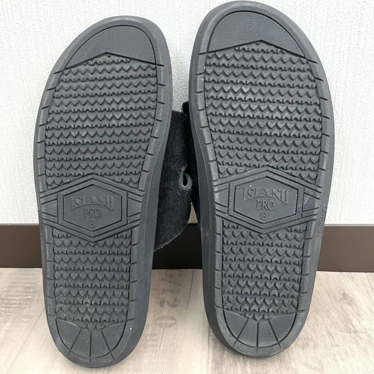 【ISLAND SLIPPER】 アイスランドスリッパ サンダル 夏靴 レザー ブラック 黒 26.0_画像5