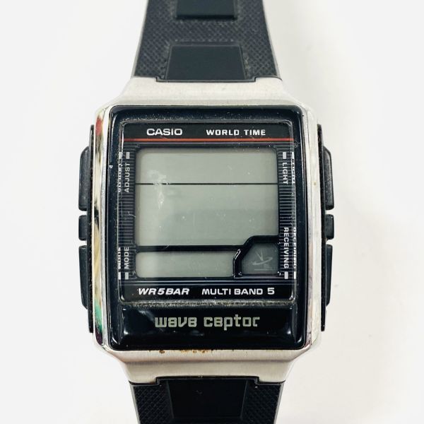 X633-Z10-238 ◎ CASIO カシオ wave ceptor ウェーブセプター WV-59J ソーラー電池 電波時計 デジタル マルチバンド5 メンズ 腕時計 時計④_画像1