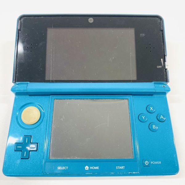 Y606-Z1-1078 ◎ Nintendo ニンテンドー 3DS アクアブルー CTR-001 本体 任天堂 携帯型 ゲーム機 ポータブル ゲーム 玩具 おもちゃ ④_画像6