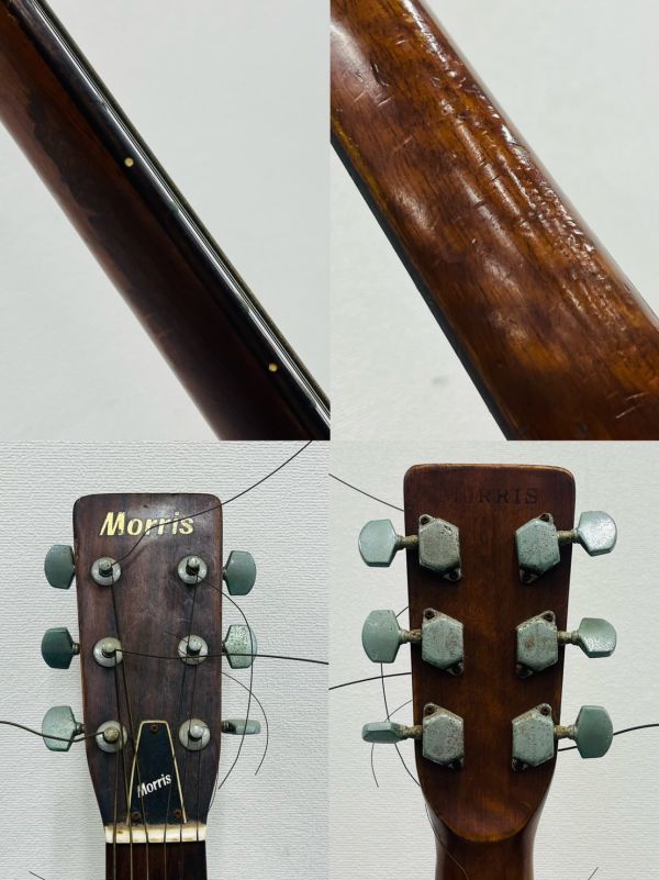 X246-Z1-1082 Morris モーリス THE BEST QUALITY GUITAR ザベストクオリティギター W-20 1975年製 アコースティックギター 本体 弦楽器 ②_画像8