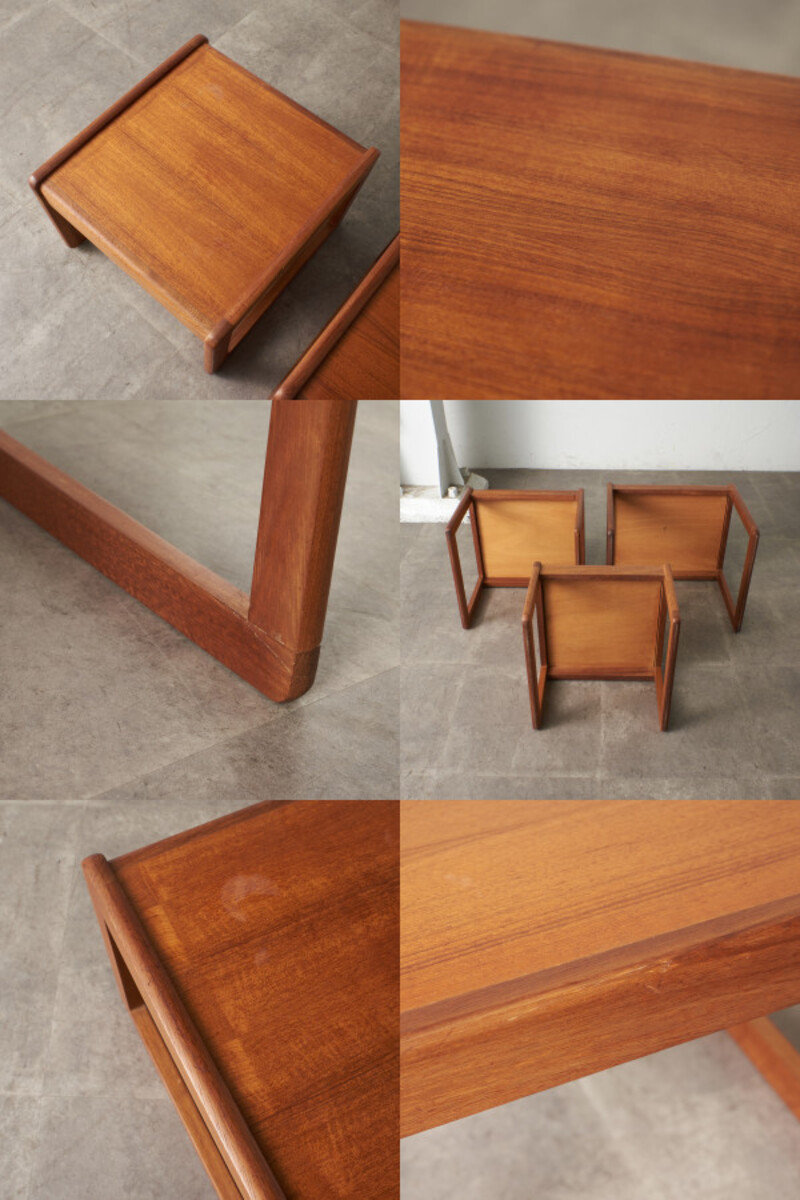 IZ75701N★SUNELM ネストテーブル チーク 英国 ヴィンテージ ローテーブル サイドテーブル 北欧 スタイル イギリス ビンテージ 木製 飾り台の画像8