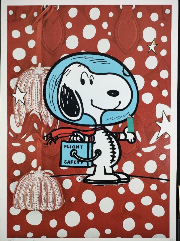 世界限定100枚 DEATH NYC アートポスター 10 Snoopy スヌーピー 宇宙服 アストロノート 草間彌生 赤かぼちゃ 南瓜 Tiffany LV_画像1