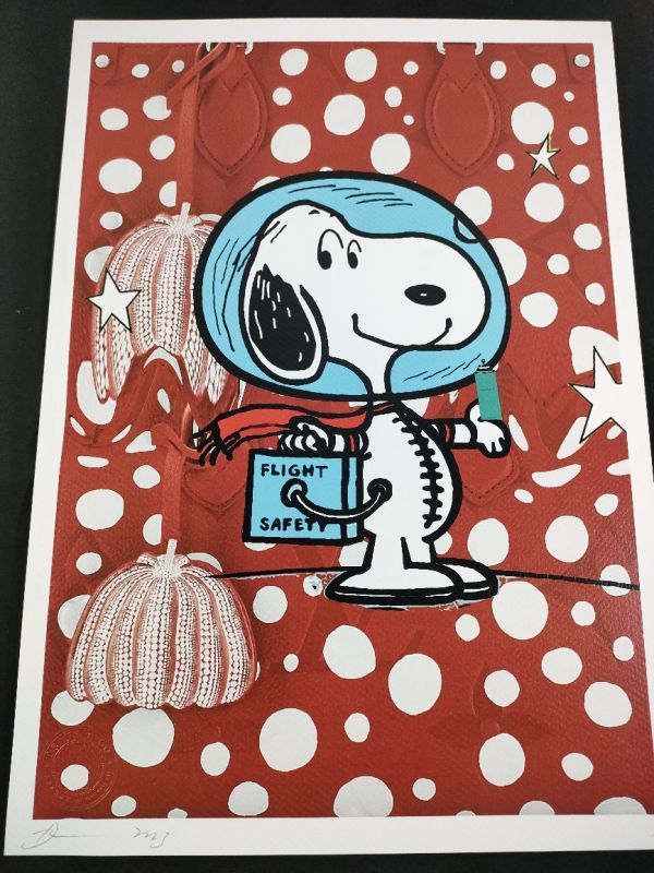 世界限定100枚 DEATH NYC アートポスター 10 Snoopy スヌーピー 宇宙服 アストロノート 草間彌生 赤かぼちゃ 南瓜 Tiffany LV_画像4