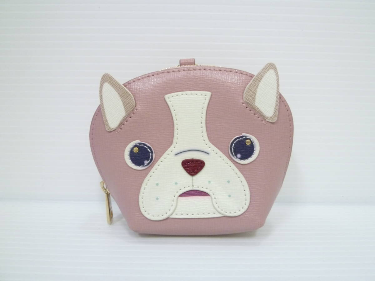 60946*FURLA/ Furla сумка сумка очарование собака / собака дизайн розовый цвет ширина : примерно 7-11.5cm длина ширина : примерно 9.5cm вставка ширина : примерно 4cm*