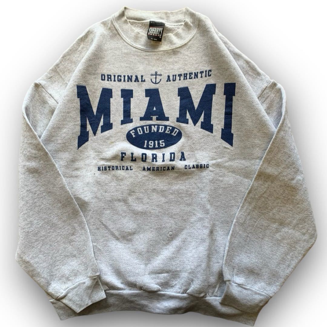 231001BRB70● 1990'S SHERRY'S MIAMI LS SWEAT ビンテージ vintage マイアミ ビンテージスウェット スウェット トレーナー プリント